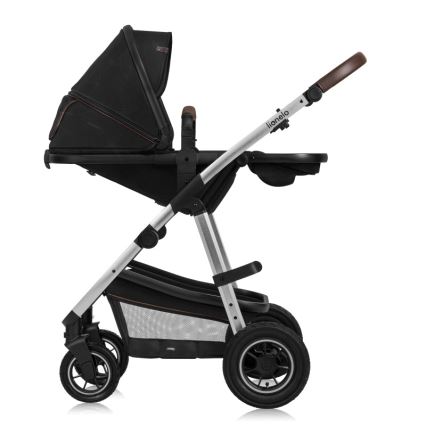 Lionelo - Kombinēts 3-in-1 ratiņš AMBER Black Silver