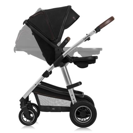 Lionelo - Kombinēts 3-in-1 ratiņš AMBER Black Silver