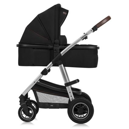 Lionelo - Kombinēts 3-in-1 ratiņš AMBER Black Silver