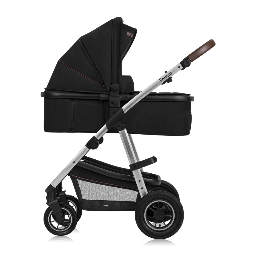 Lionelo - Kombinēts 3-in-1 ratiņš AMBER Black Silver