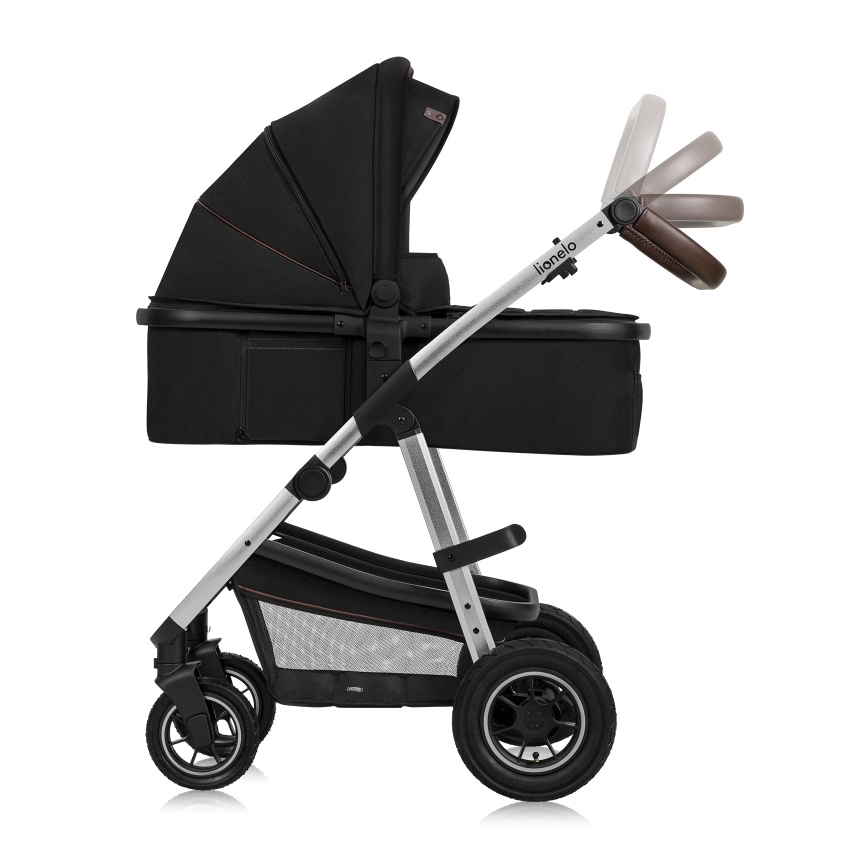 Lionelo - Kombinēts 3-in-1 ratiņš AMBER Black Silver