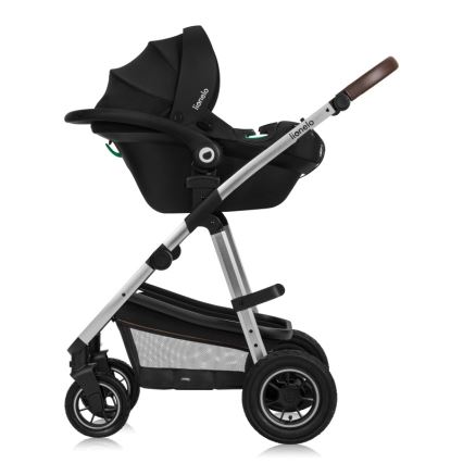 Lionelo - Kombinēts 3-in-1 ratiņš AMBER Black Silver