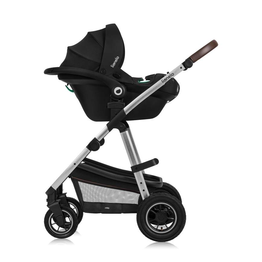 Lionelo - Kombinēts 3-in-1 ratiņš AMBER Black Silver