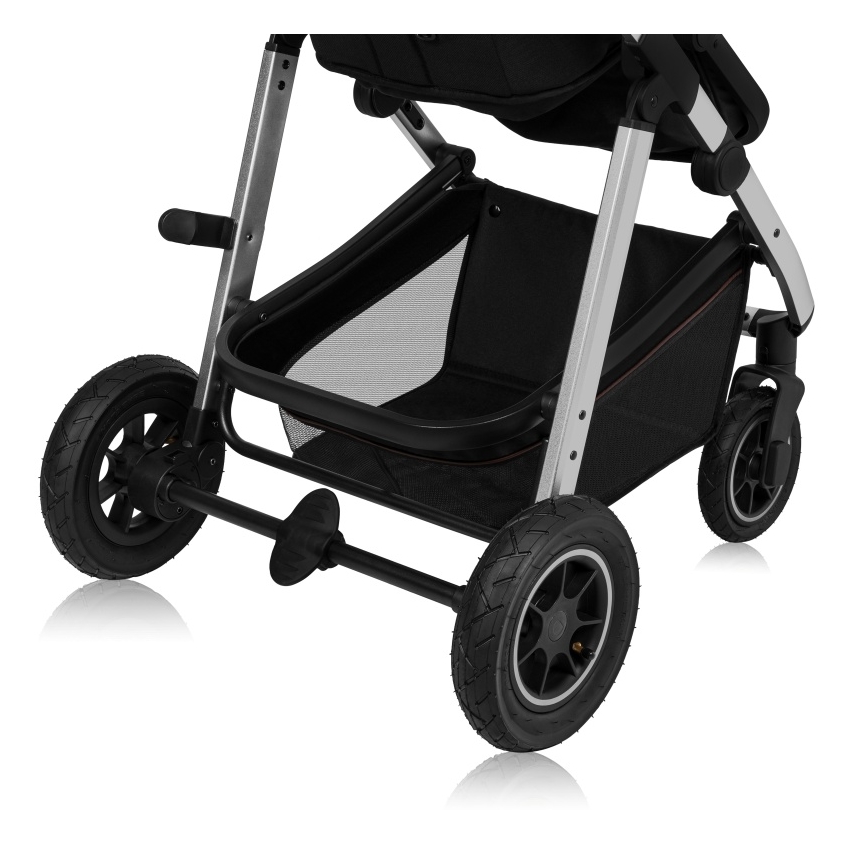 Lionelo - Kombinēts 3-in-1 ratiņš AMBER Black Silver