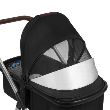 Lionelo - Kombinēts 3-in-1 ratiņš AMBER Black Silver