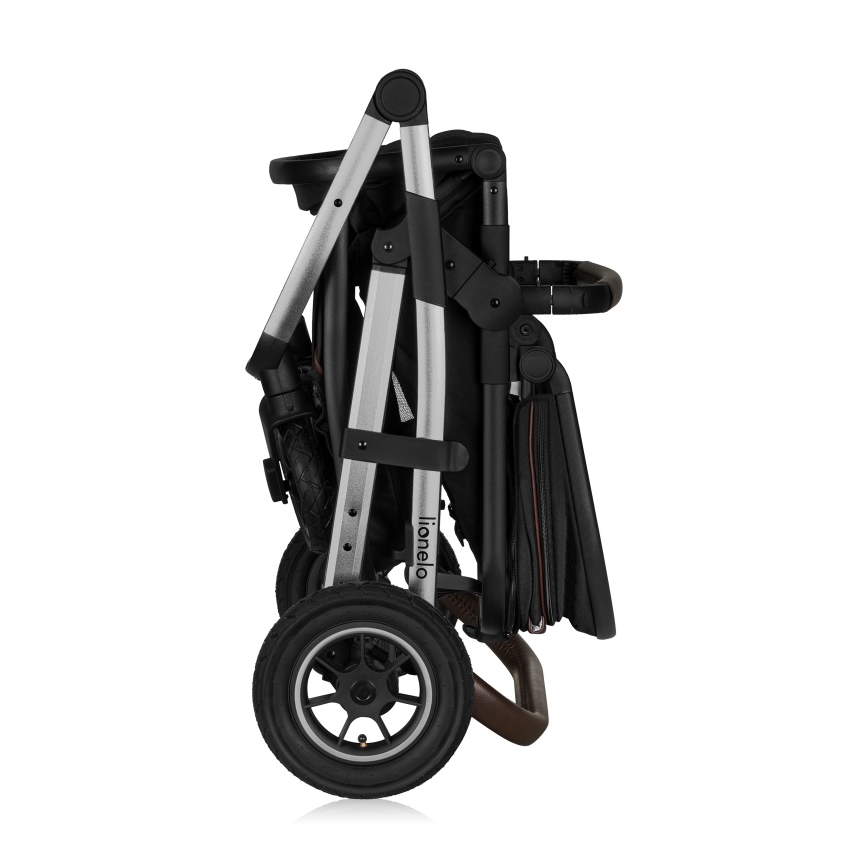 Lionelo - Kombinēts 3-in-1 ratiņš AMBER Black Silver