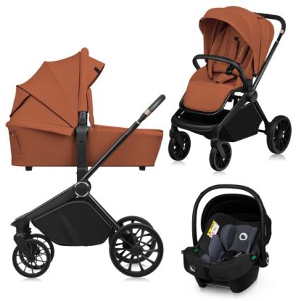 Lionelo - Kombinēts 3-in-1 ratiņš MIKA PLUS (rūsgans)