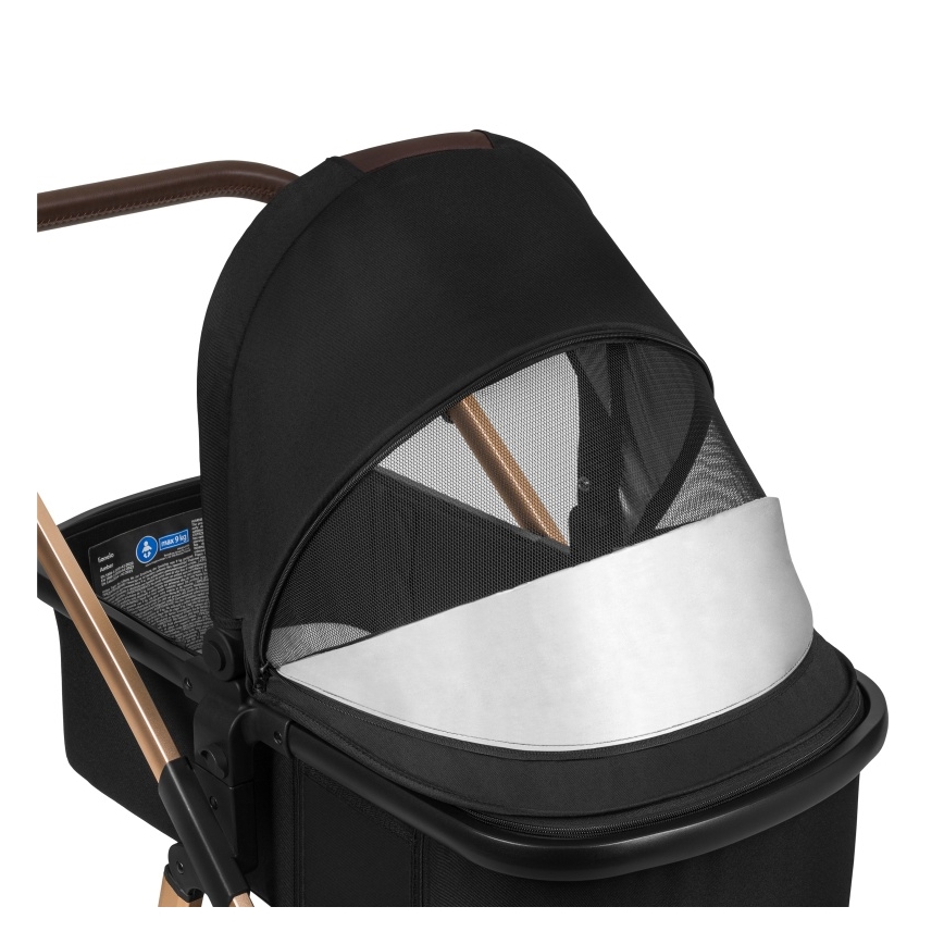 Lionelo - kombinēts bērnu ratiņš 2 vienā AMBER Black Onyx