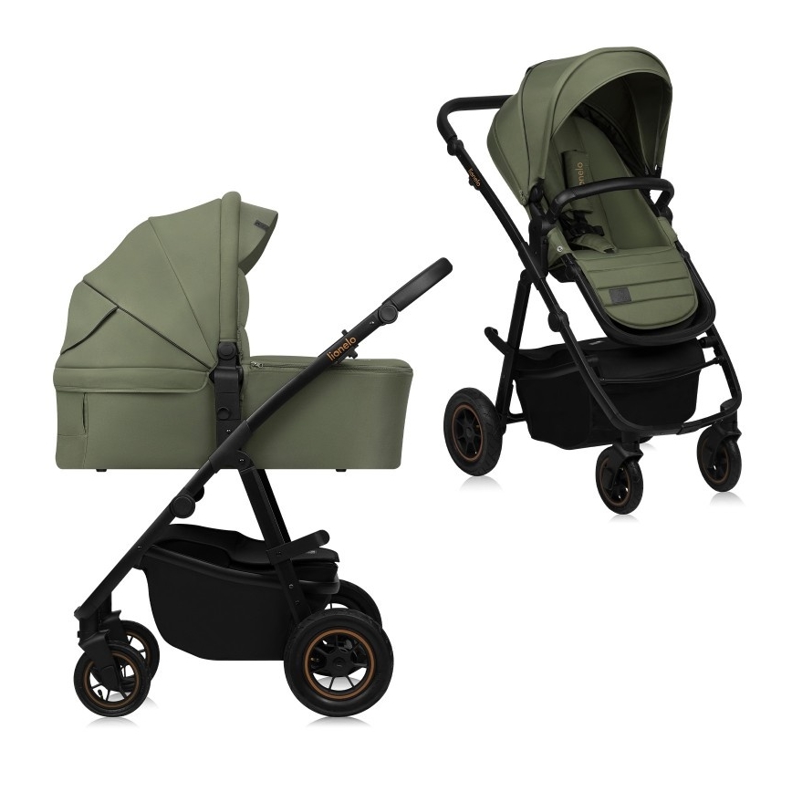 Lionelo - kombinēts ratiņš 2-in-1 AMBER PLUS Green Forest