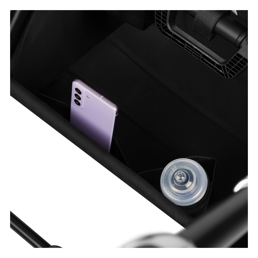 Lionelo - Kombinēts ratiņš 2-in-1 MIKA PLUS Melnais Onikss