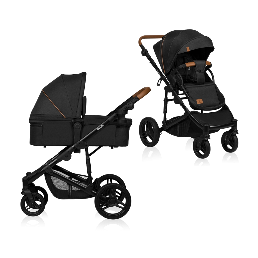 Lionelo - Kombinēts ratiņš 2 vienā MARI TOUR Black Onyx