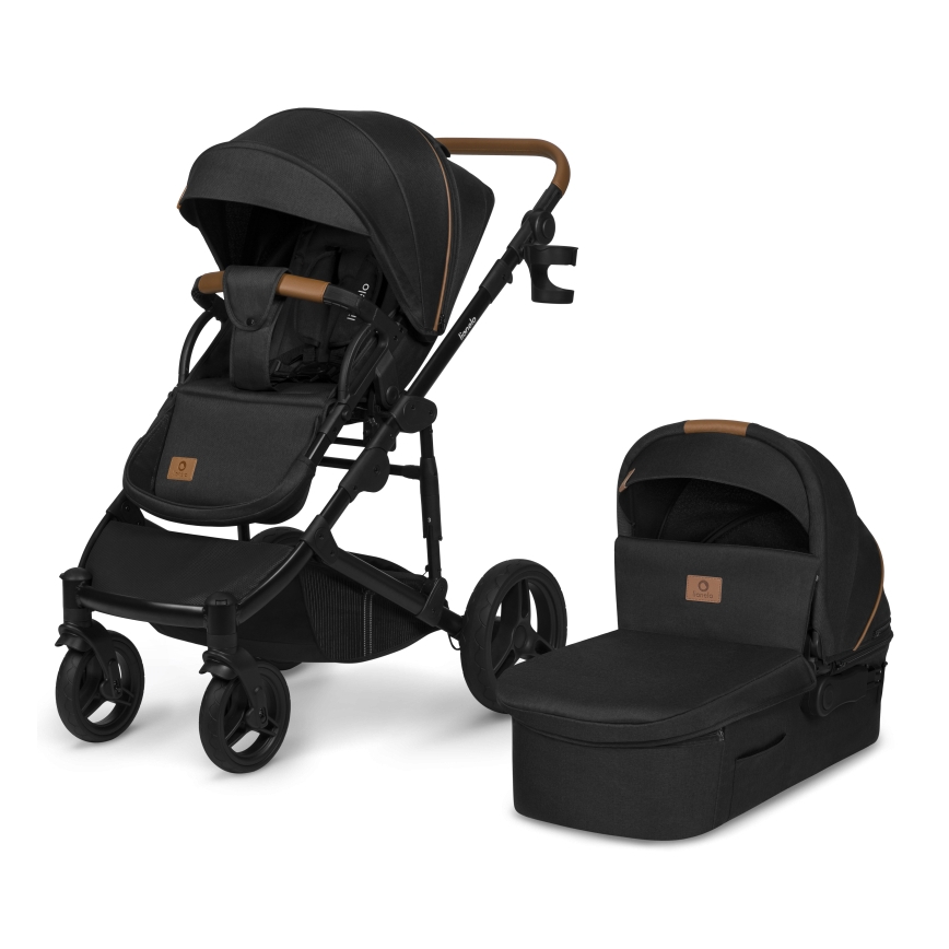 Lionelo - Kombinēts ratiņš 2 vienā MARI TOUR Black Onyx