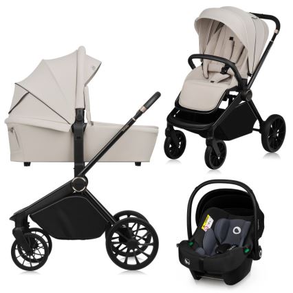 Lionelo - Kombinēts ratiņš 3 vienā MIKA PLUS Beige Sand