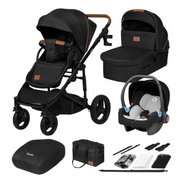 Lionelo - Kombinēts ratiņš 3‑vienā MARI TOUR Black Onyx