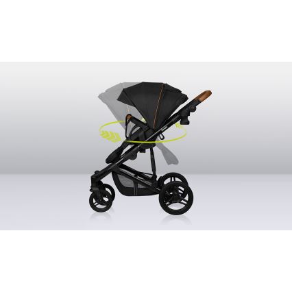 Lionelo - Kombinēts ratiņš 3‑vienā MARI TOUR Black Onyx