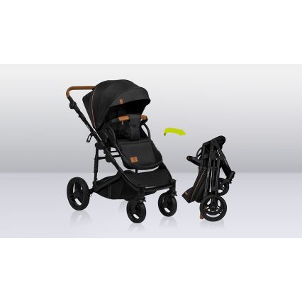 Lionelo - Kombinēts ratiņš 3‑vienā MARI TOUR Black Onyx