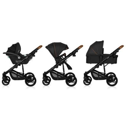 Lionelo - Kombinēts ratiņš 3‑vienā MARI TOUR Black Onyx