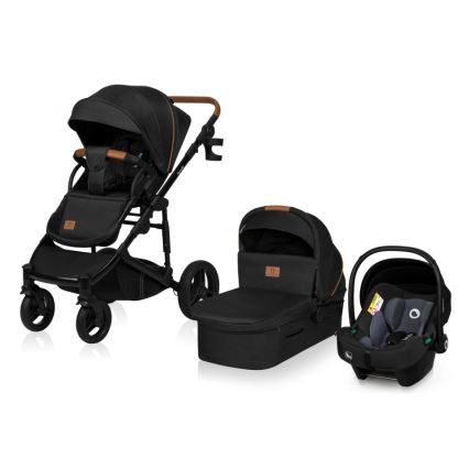 Lionelo - Kombinēts ratiņš 3‑vienā MARI TOUR Black Onyx