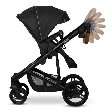 Lionelo - Kombinēts ratiņš 3‑vienā MARI TOUR Black Onyx