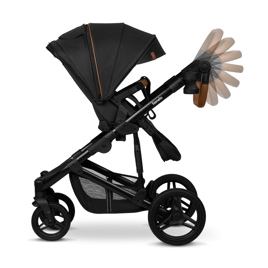 Lionelo - Kombinēts ratiņš 3‑vienā MARI TOUR Black Onyx