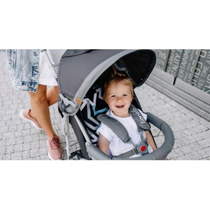 Lionelo - kompakti salokāmi ratiņi ELIA, pelēki