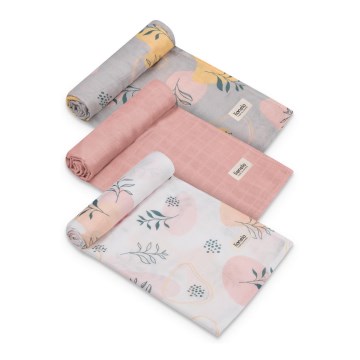 Lionelo - komplekts 3 gab. bambusa autiņi BAMBOO SET 70x70 cm Leaf