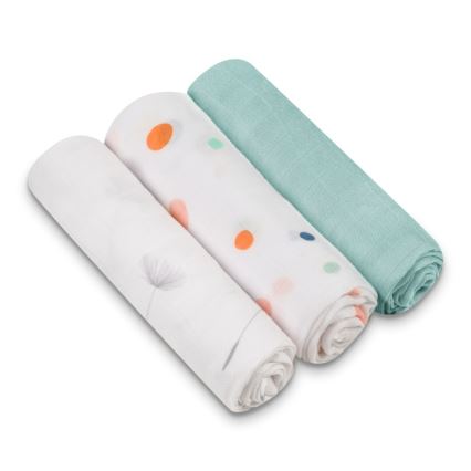 Lionelo - Komplekts 3x bambusa autiņi BAMBOO SET 70x70 cm Dot