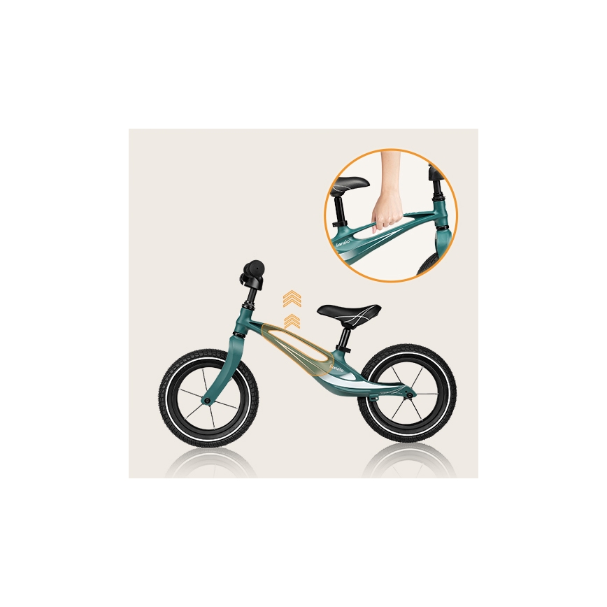Lionelo - Līdzsvara velosipēds BART AIR zaļš