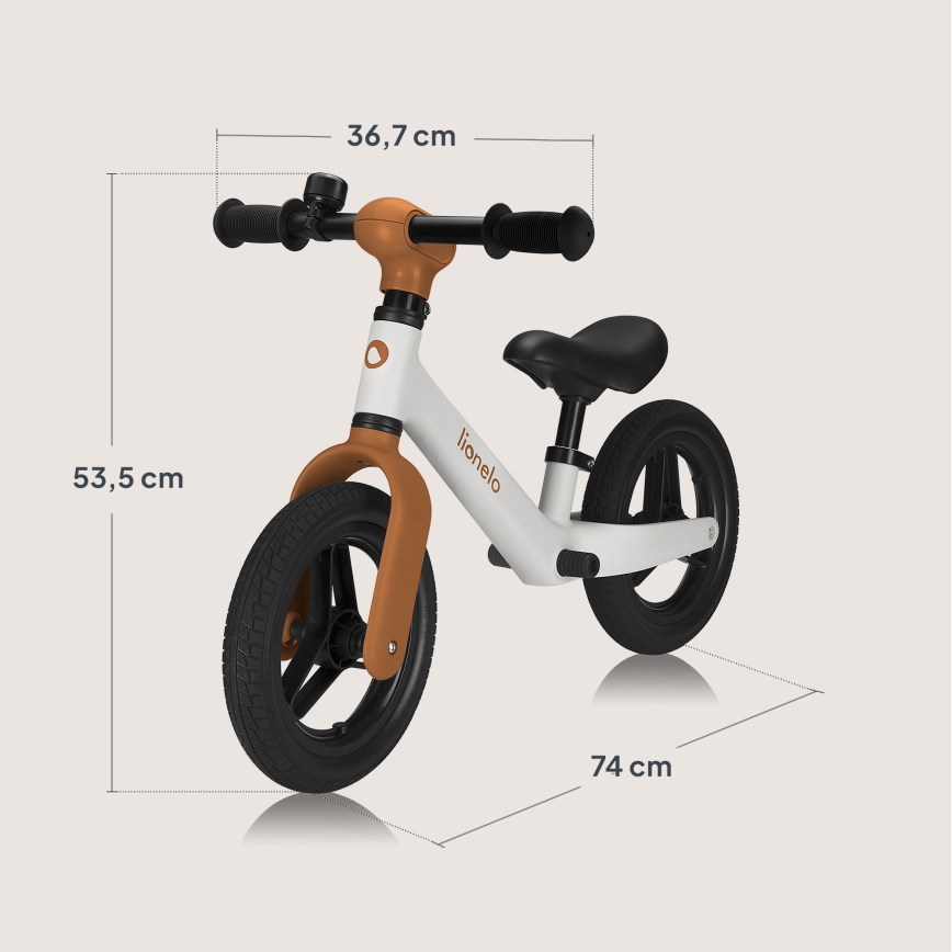 Lionelo - līdzsvara velosipēds TONI, smilškrāsas bēšs