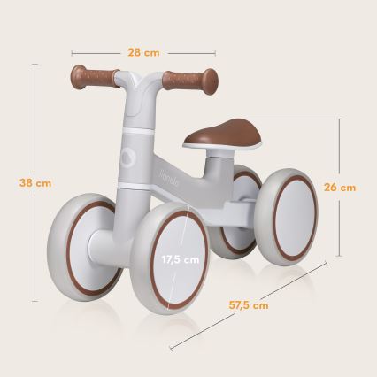 Lionelo - līdzsvara velosipēds VILLY latte bēšs