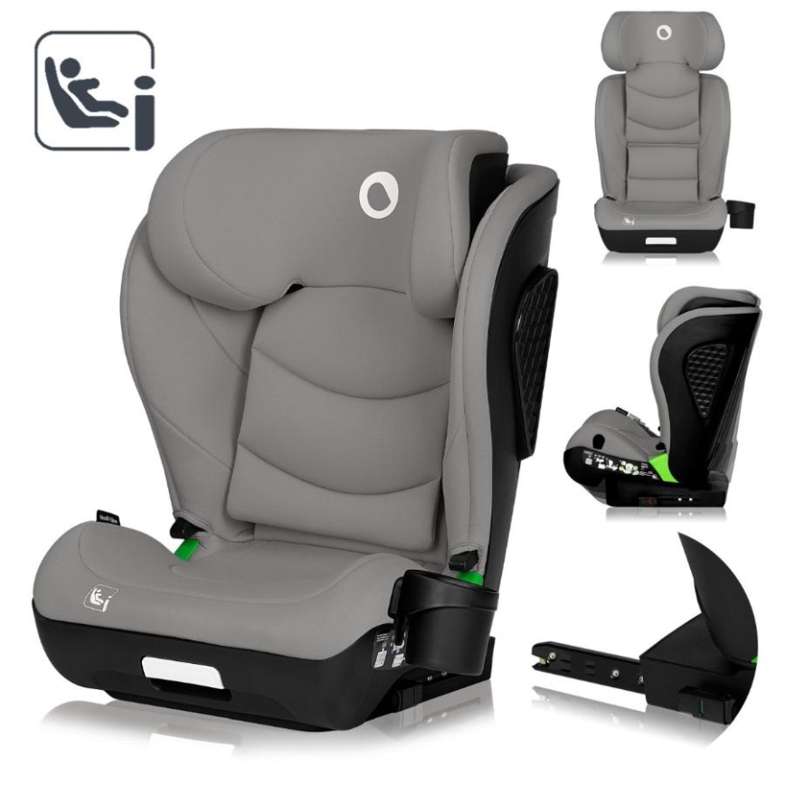 Lionelo - NEAL i-Size bērnu autosēdeklis 100-150 cm, betona pelēks