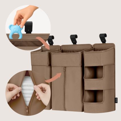 Lionelo - Organizators gultiņai 3‑1 SIDEPOCKET, bēšs