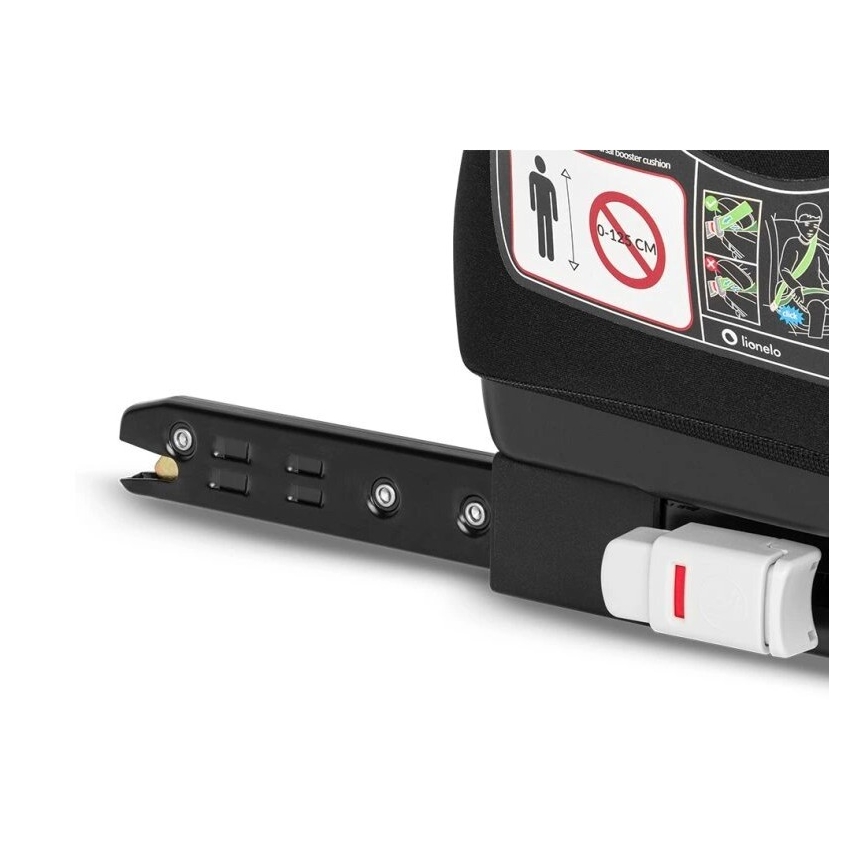 Lionelo - Paaugstināmais sēdeklis automašīnai LUUK FIX i-Size 125-150 cm melns/pelēks