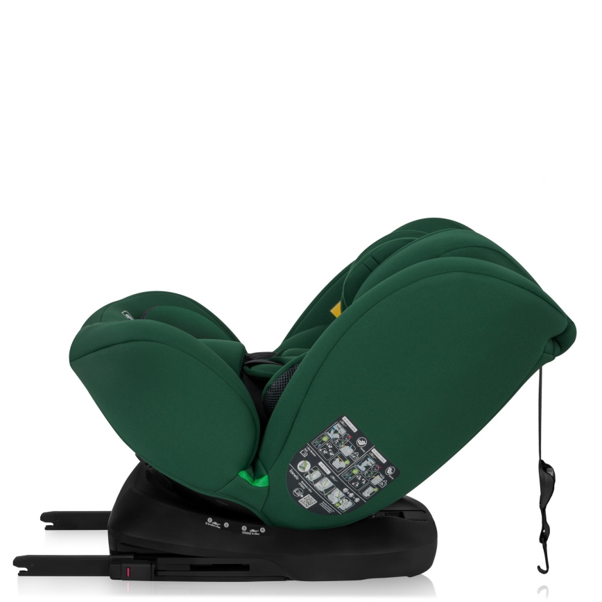 Lionelo - pagriežams autokrēsls ar bāzi BASTIAAN i-Size 40-150 cm Green Forest