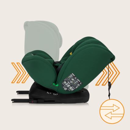 Lionelo - pagriežams autokrēsls ar bāzi BASTIAAN i-Size 40-150 cm Green Forest
