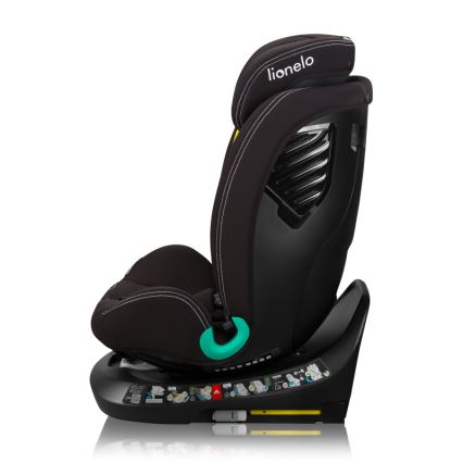 Lionelo - Bērnu autosēdeklis ar pagriežamu bāzi BASTIAAN ONE i-Size 40-150 cm Melns Karbons