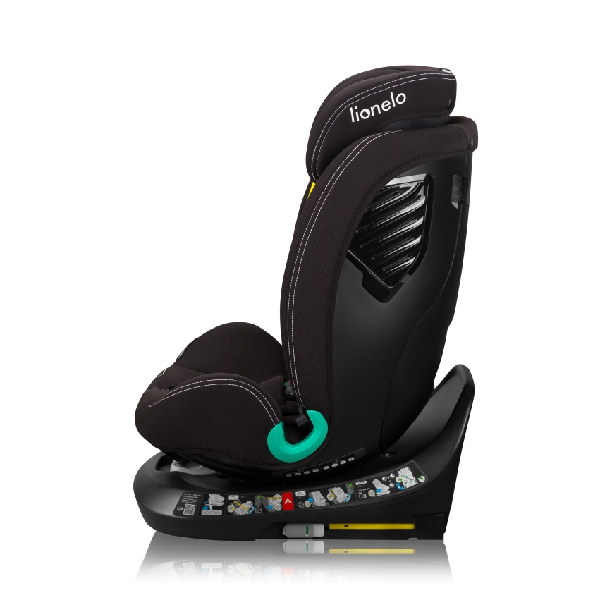 Lionelo - Bērnu autosēdeklis ar pagriežamu bāzi BASTIAAN ONE i-Size 40-150 cm Melns Karbons