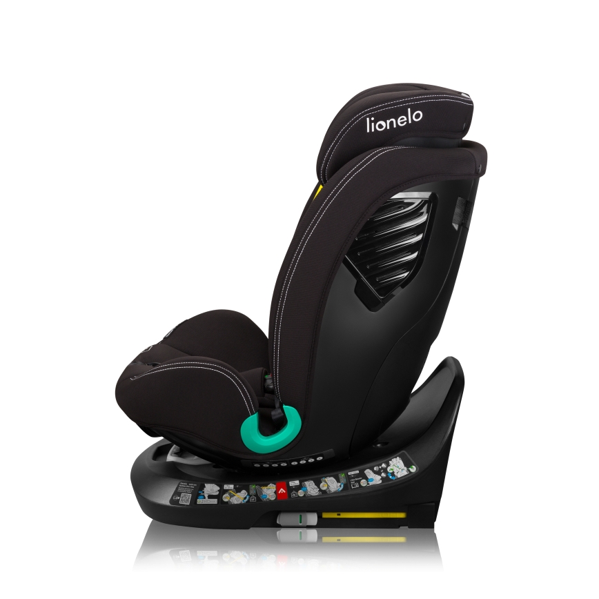 Lionelo - Bērnu autosēdeklis ar pagriežamu bāzi BASTIAAN ONE i-Size 40-150 cm Melns Karbons