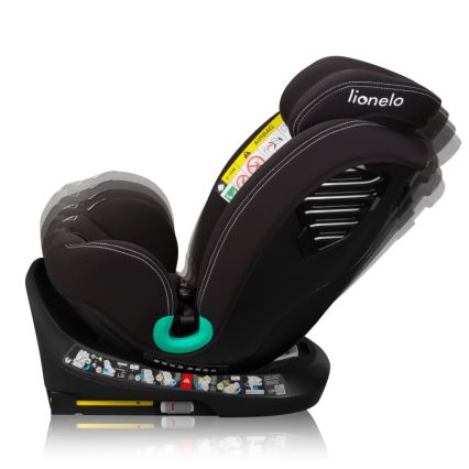 Lionelo - Bērnu autosēdeklis ar pagriežamu bāzi BASTIAAN ONE i-Size 40-150 cm Melns Karbons