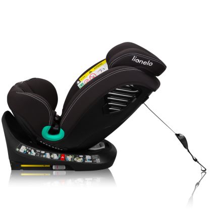 Lionelo - Bērnu autosēdeklis ar pagriežamu bāzi BASTIAAN ONE i-Size 40-150 cm Melns Karbons