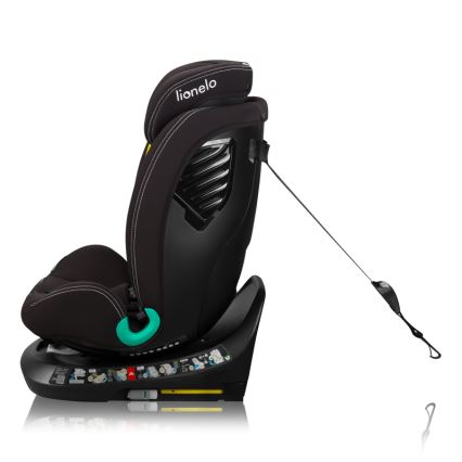 Lionelo - Bērnu autosēdeklis ar pagriežamu bāzi BASTIAAN ONE i-Size 40-150 cm Melns Karbons