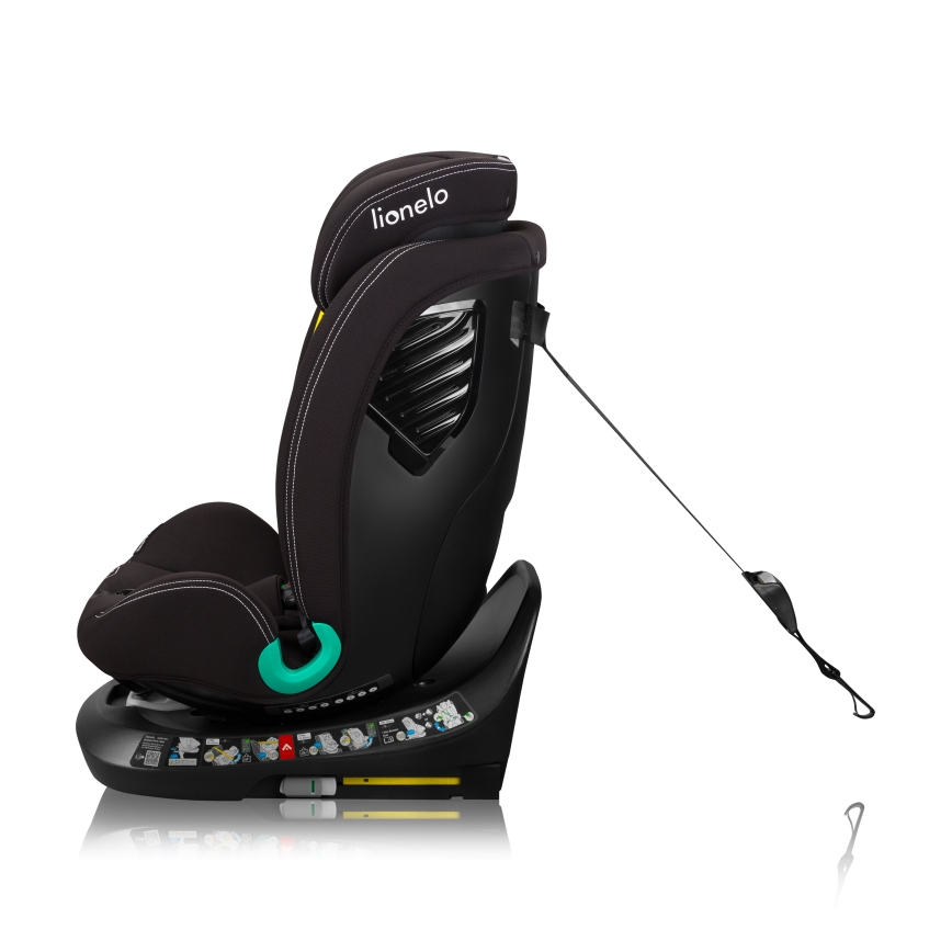 Lionelo - Bērnu autosēdeklis ar pagriežamu bāzi BASTIAAN ONE i-Size 40-150 cm Melns Karbons