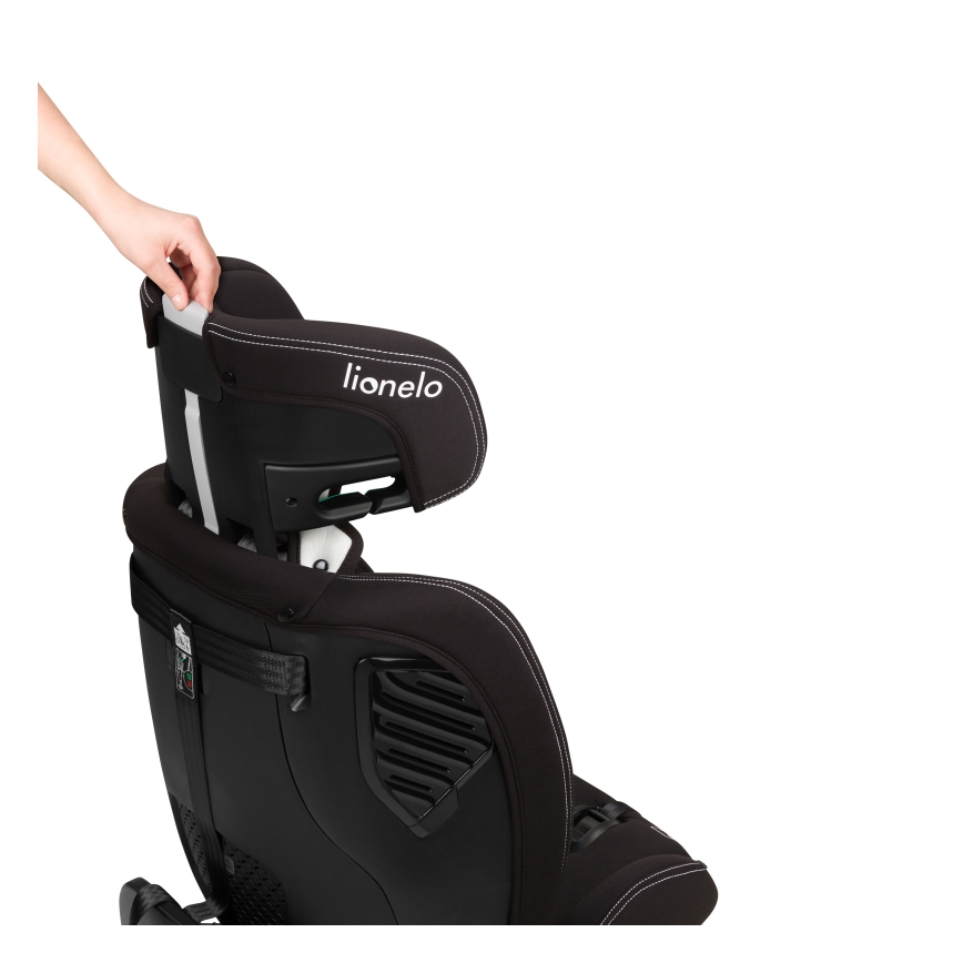 Lionelo - Bērnu autosēdeklis ar pagriežamu bāzi BASTIAAN ONE i-Size 40-150 cm Melns Karbons