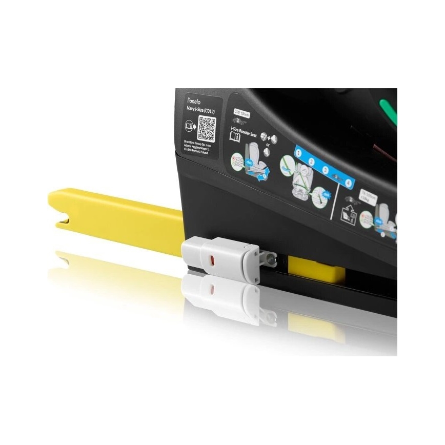 Lionelo - Pagriežams autokrēsls ar bāzi NAVY i-Size 40-150 cm melns/tirkīzzils