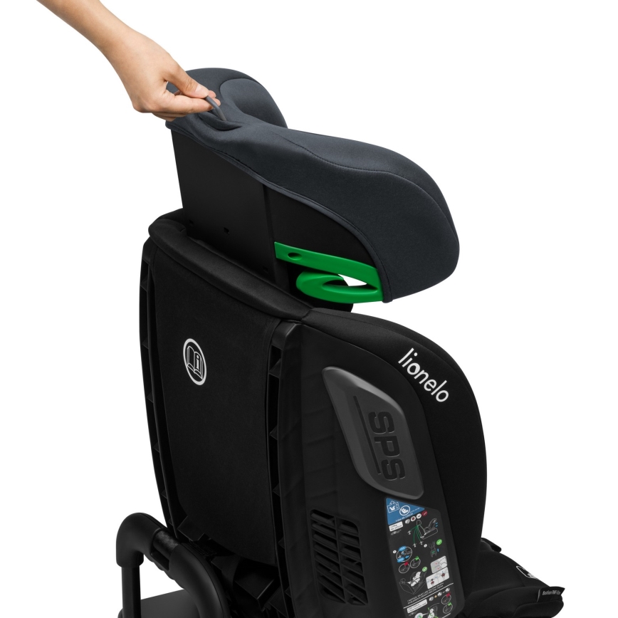 Lionelo - Pagriežams autosēdeklis ar pamatni BASTIAAN i-Size 40-150 cm akmens pelēks