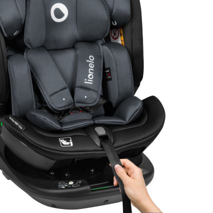 Lionelo - Pagriežams autosēdeklis ar pamatni BASTIAAN i-Size 40-150 cm akmens pelēks