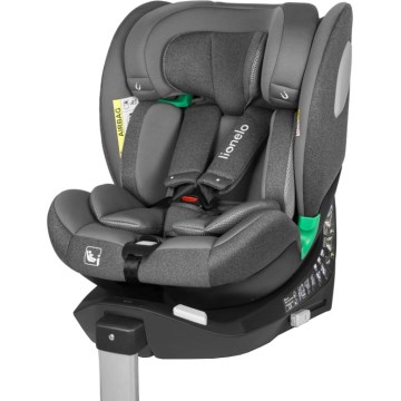 Lionelo - Pagriežams bērnu auto sēdeklis BRAAM i-Size ar bāzi, 40-150 cm, pelēks akmens