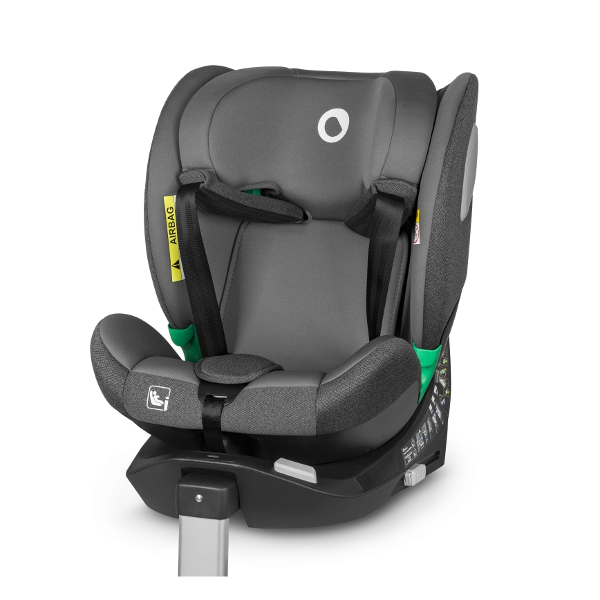 Lionelo - Pagriežams bērnu auto sēdeklis BRAAM i-Size ar bāzi, 40-150 cm, pelēks akmens