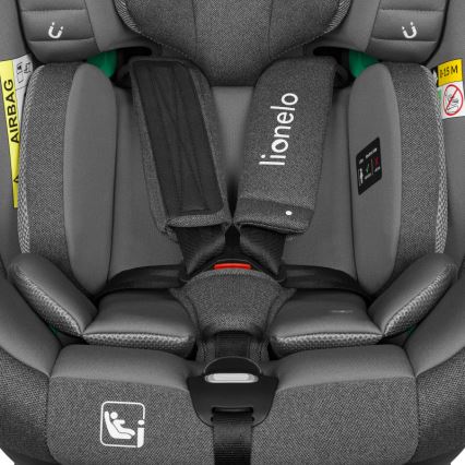Lionelo - Pagriežams bērnu auto sēdeklis BRAAM i-Size ar bāzi, 40-150 cm, pelēks akmens