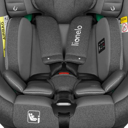Lionelo - Pagriežams bērnu auto sēdeklis BRAAM i-Size ar bāzi, 40-150 cm, pelēks akmens